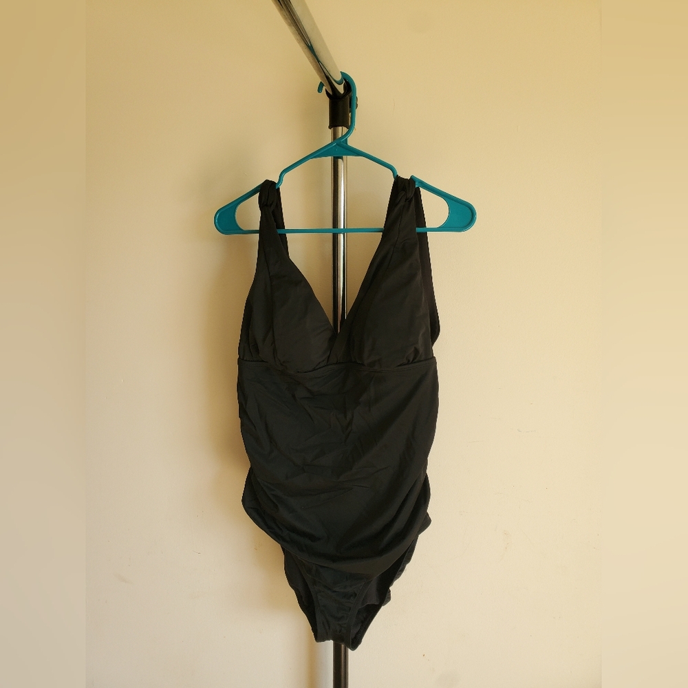 XL Maternity One Piece Swim Suit, Black Bathing suit